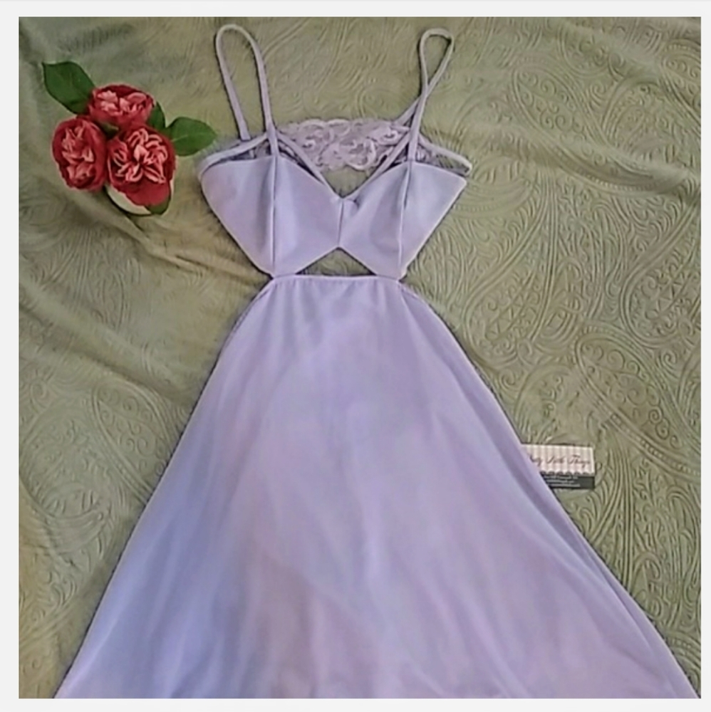 SOLEMIO Sexy High Low Cut Out Dress